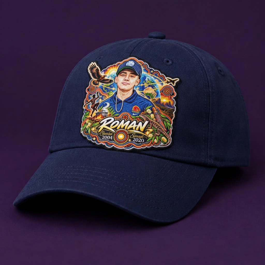 Embroidered Roman Hat